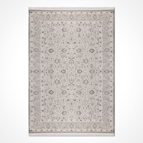 Krem Çerçeveli Polyester Makine Halısı