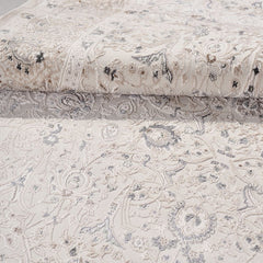 Krem Çerçeveli Polyester Makine Halısı