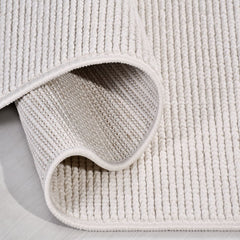 Krem Düz Polyester Makine Halısı