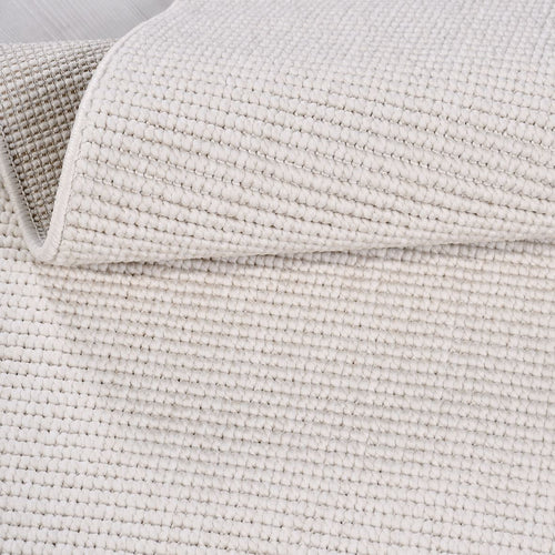Krem Düz Polyester Makine Halısı