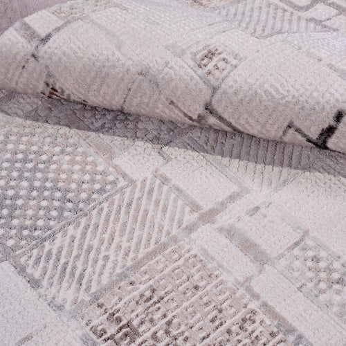 Kahverengi Modern Akrilik Makine Halısı