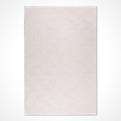 Krem Modern Polyester Makine Halısı