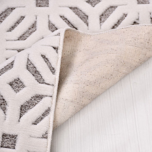 Gri Modern Polyester Makine Halısı