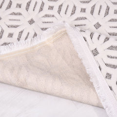 Gri Modern Polyester Makine Halısı