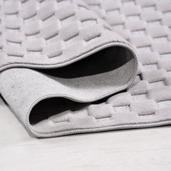 Gri Modern Polyester Makine Halısı