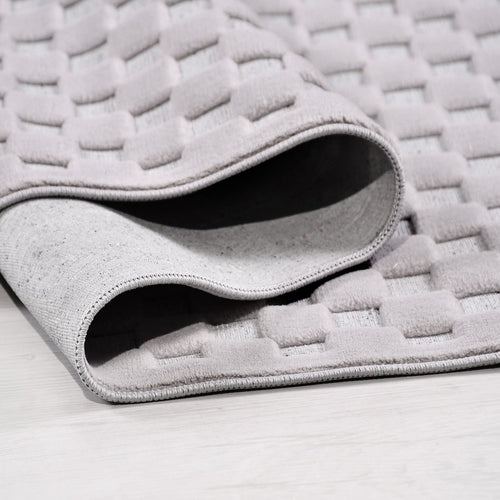 Gri Modern Polyester Makine Halısı
