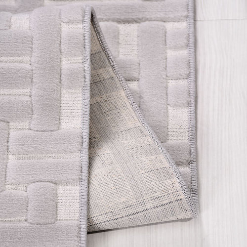 Gri Modern Polyester Makine Halısı