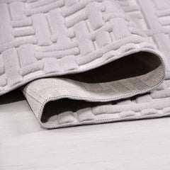 Gri Modern Polyester Makine Halısı
