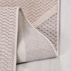 Krem Modern Polyester Makine Halısı