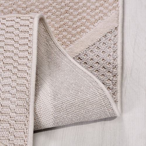 Krem Modern Polyester Makine Halısı