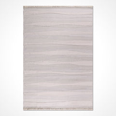 Krem Modern Polyester Makine Halısı