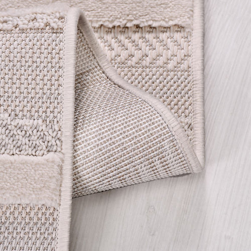 Krem Modern Polyester Makine Halısı