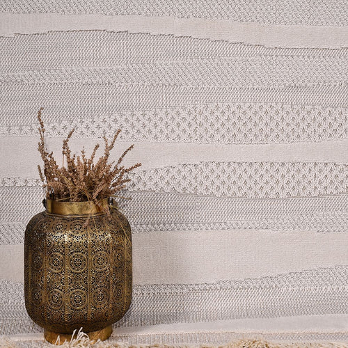 Krem Modern Polyester Makine Halısı