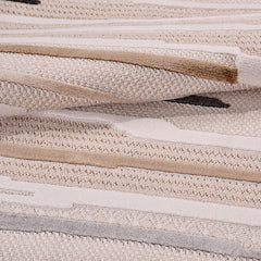 Bej Çizgili Polyester Makine Halısı