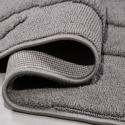 Gri Modern Polyester Makine Halısı
