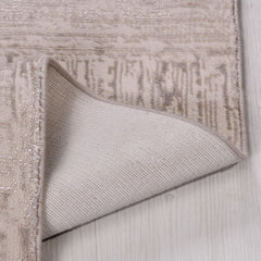 Krem Modern Polyester Makine Halısı