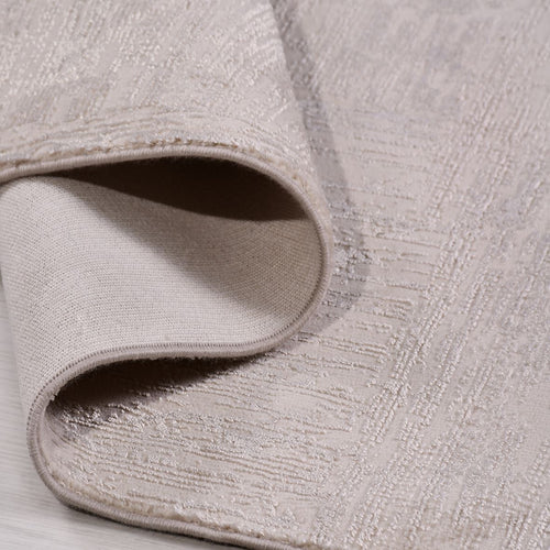 Krem Modern Polyester Makine Halısı