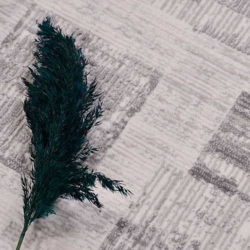 Gri Modern Akrilik Makine Halısı