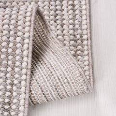 Krem Modern Polyester Makine Halısı