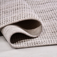 Krem Modern Polyester Makine Halısı