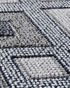 Aleah Gri Geometrik Polyester Makine Halısı