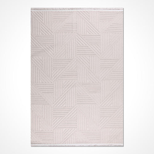 Beyaz Modern Sisal Makine Halısı