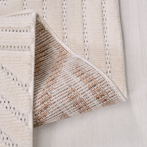 Krem Modern Sisal Makine Halısı