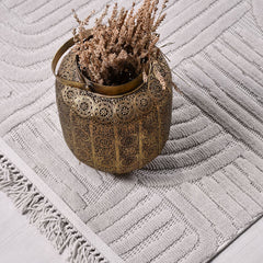 Krem Modern Sisal Makine Halısı