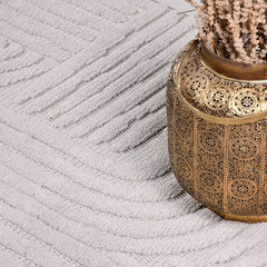 Krem Modern Sisal Makine Halısı