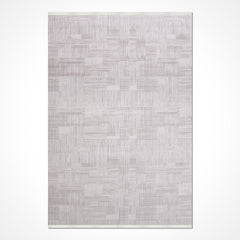 Gri Modern Akrilik Makine Halısı