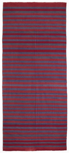 Girit Bej Çizgili Yün El Dokuma Halısı 145 x 335 Apex Unique