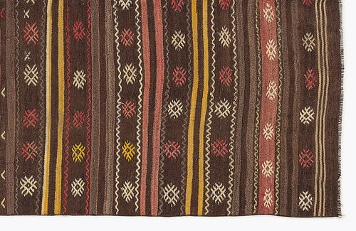Girit Bej Çizgili Yün El Dokuma Halısı 165 x 330 Apex Unique