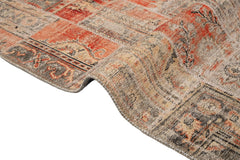 Brezice Kahverengi Patchwork Pamuk ve Şönil Dijital Baskı Halı Pia Monte