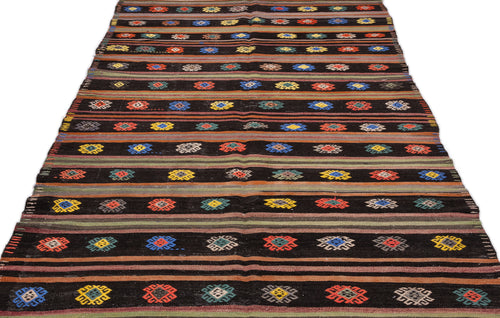 Girit Bej Çizgili Yün El Dokuma Halısı 172 x 333 Apex Unique