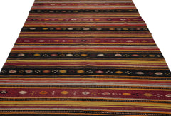 Girit Bej Çizgili Yün El Dokuma Halısı 189 x 345 Apex Unique