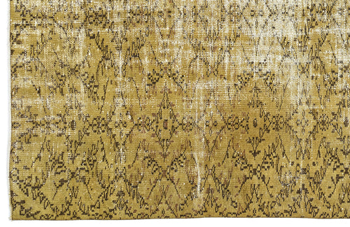 Atina Sarı Eskitme Yün El Dokuma Halısı 178 x 261 Apex Unique