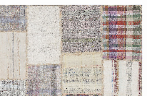 Teselya Bej Çizgili Yün El Dokuma Halısı 160 x 230 Apex Unique