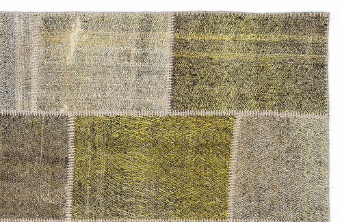 Teselya Pembe Patchwork Yün El Dokuma Halısı 160 x 230 Apex Unique