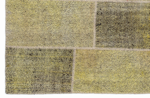 Teselya Sarı Patchwork Yün El Dokuma Halısı 160 x 230 Apex Unique