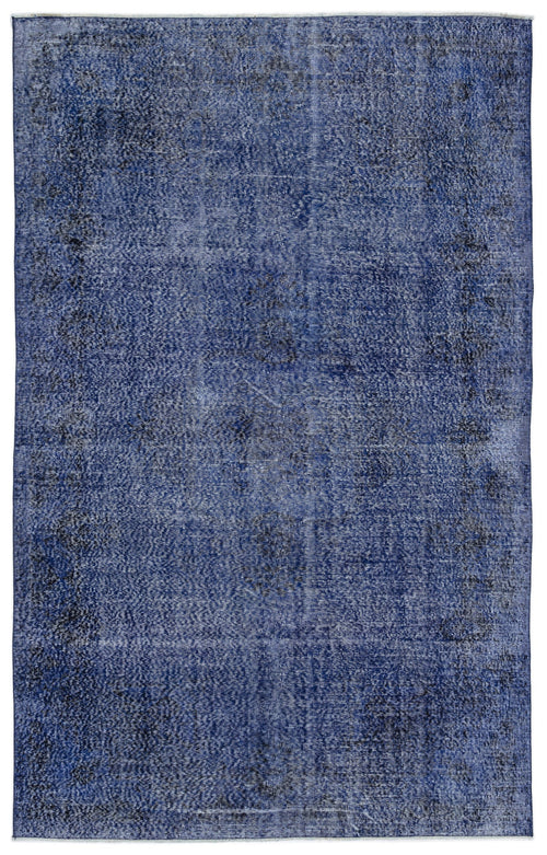 Atina Mavi Eskitme Yün El Dokuma Halısı 190 x 302 Apex Unique