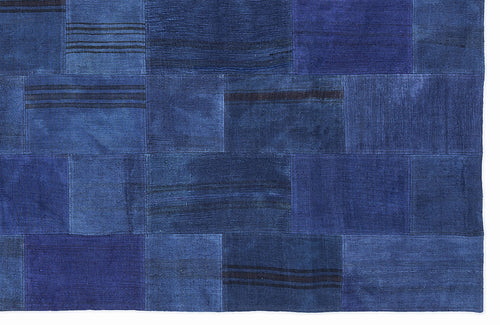 Teselya Mavi Patchwork Yün El Dokuma Halısı 160 x 230 Apex Unique