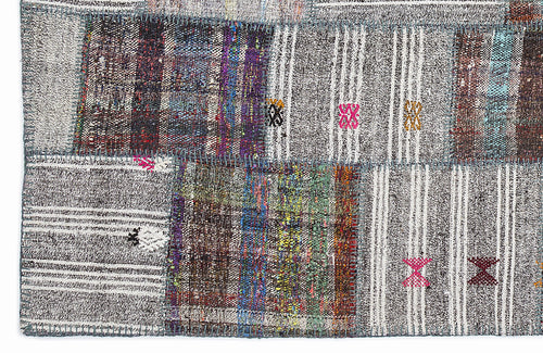 Teselya Kahverengi Çizgili Yün El Dokuma Halısı 160 x 230 Apex Unique
