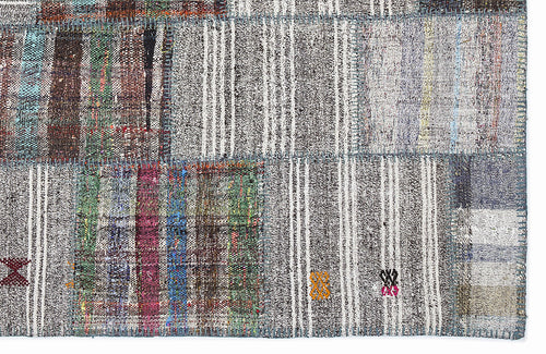 Teselya Kahverengi Çizgili Yün El Dokuma Halısı 160 x 230 Apex Unique