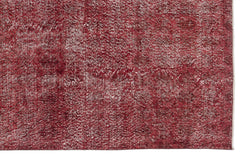 Atina Kırmızı Eskitme Yün El Dokuma Halısı 153 x 325 Apex Unique