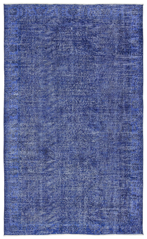 Atina Mavi Eskitme Yün El Dokuma Halısı 164 x 273 Apex Unique