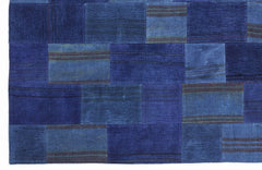 Teselya Mavi Patchwork Yün El Dokuma Halısı 160 x 230 Apex Unique