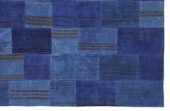 Teselya Mavi Patchwork Yün El Dokuma Halısı 160 x 230 Apex Unique
