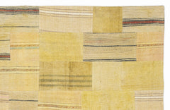 Teselya Sarı Patchwork Yün El Dokuma Halısı 160 x 230 Apex Unique