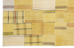 Teselya Sarı Patchwork Yün El Dokuma Halısı 160 x 230 Apex Unique