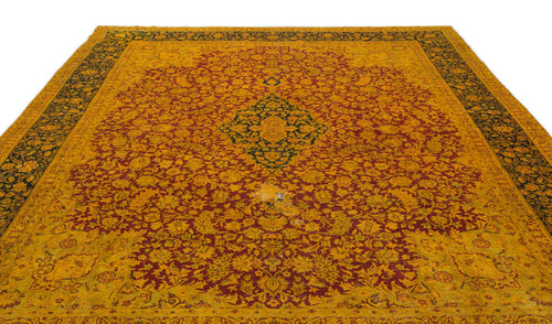 Epir Sarı Eskitme Yün El Dokuma Halısı 285 x 387 Apex Unique